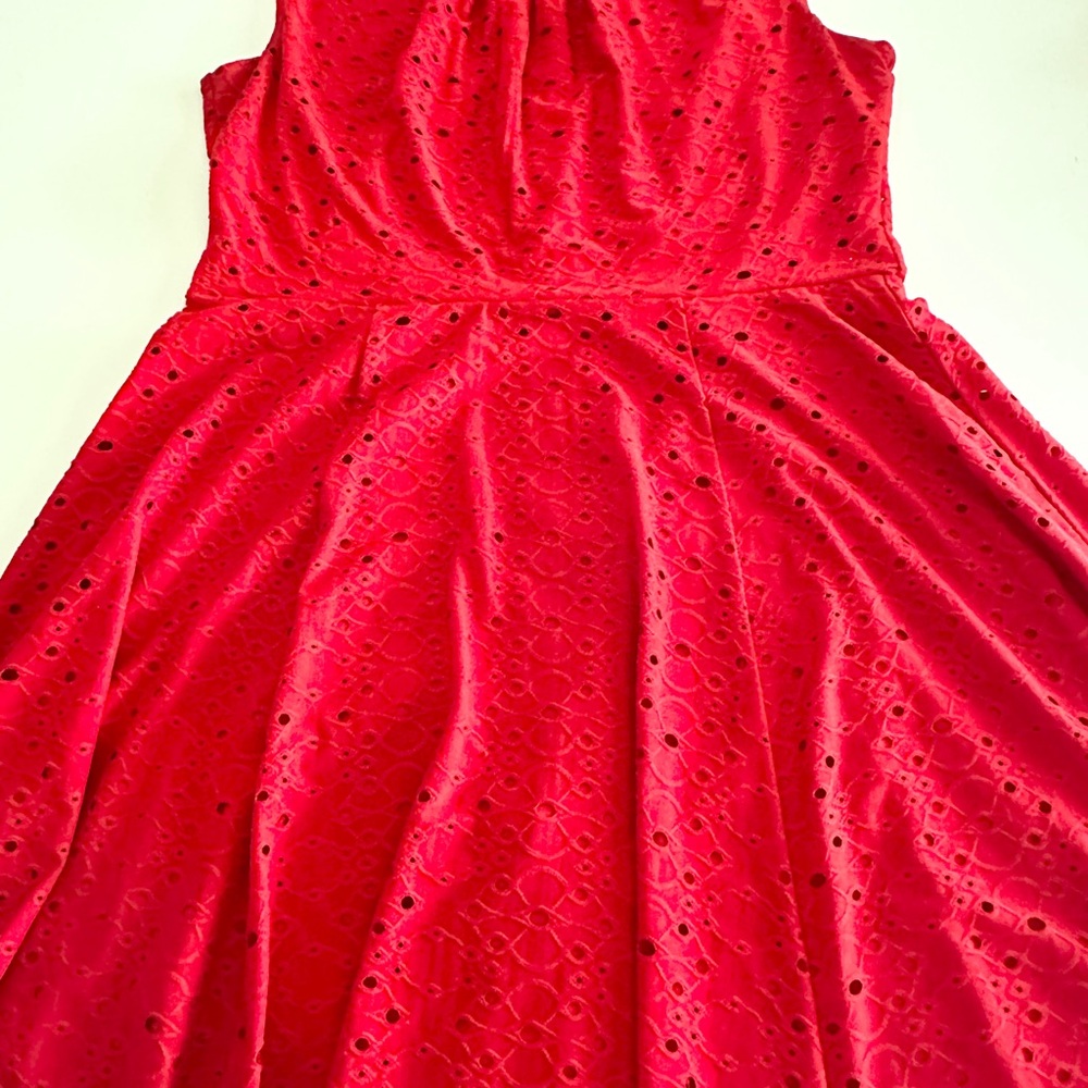 London Style Collection Sleeveless Red Dress